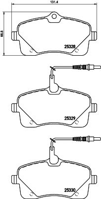 HELLA PAGID 8db355016261 -  Комплект тормозных колодок, дисковый тормоз